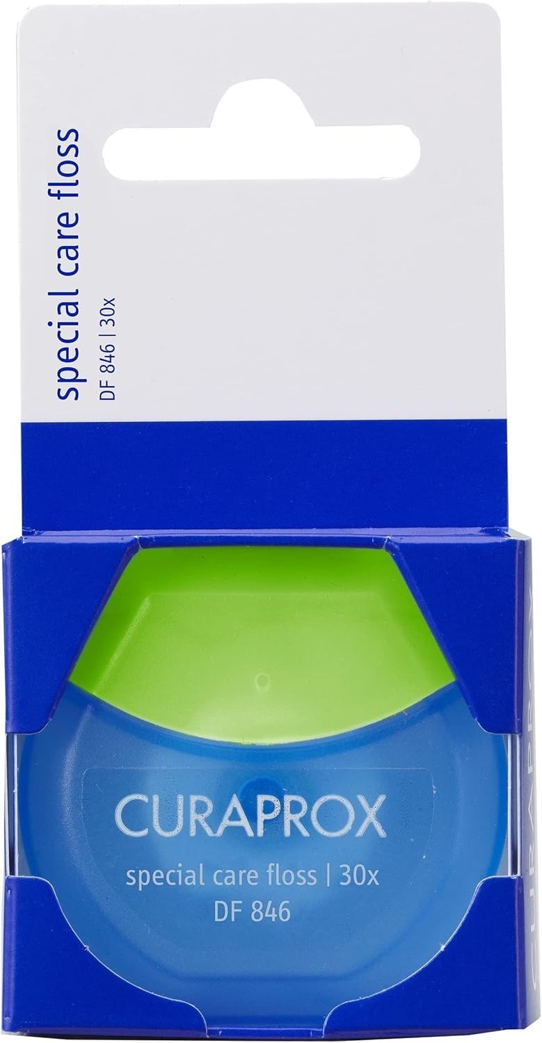 4er Set Curaprox DF846 Special Care Zahnseide für Zahnspangen Implantate &Kronen