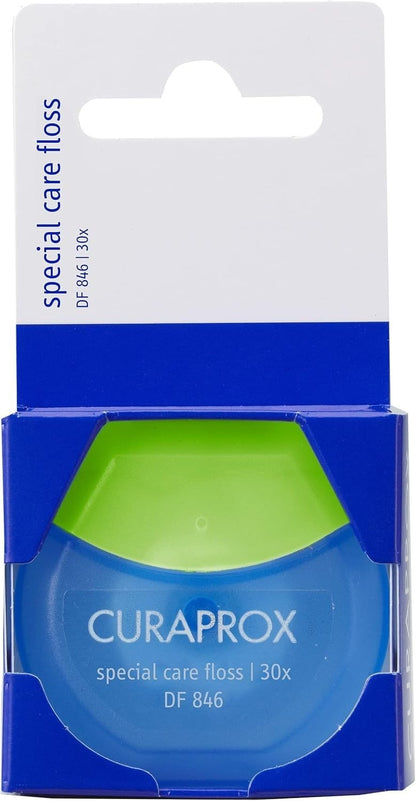 4er Set Curaprox DF846 Special Care Zahnseide für Zahnspangen Implantate &Kronen