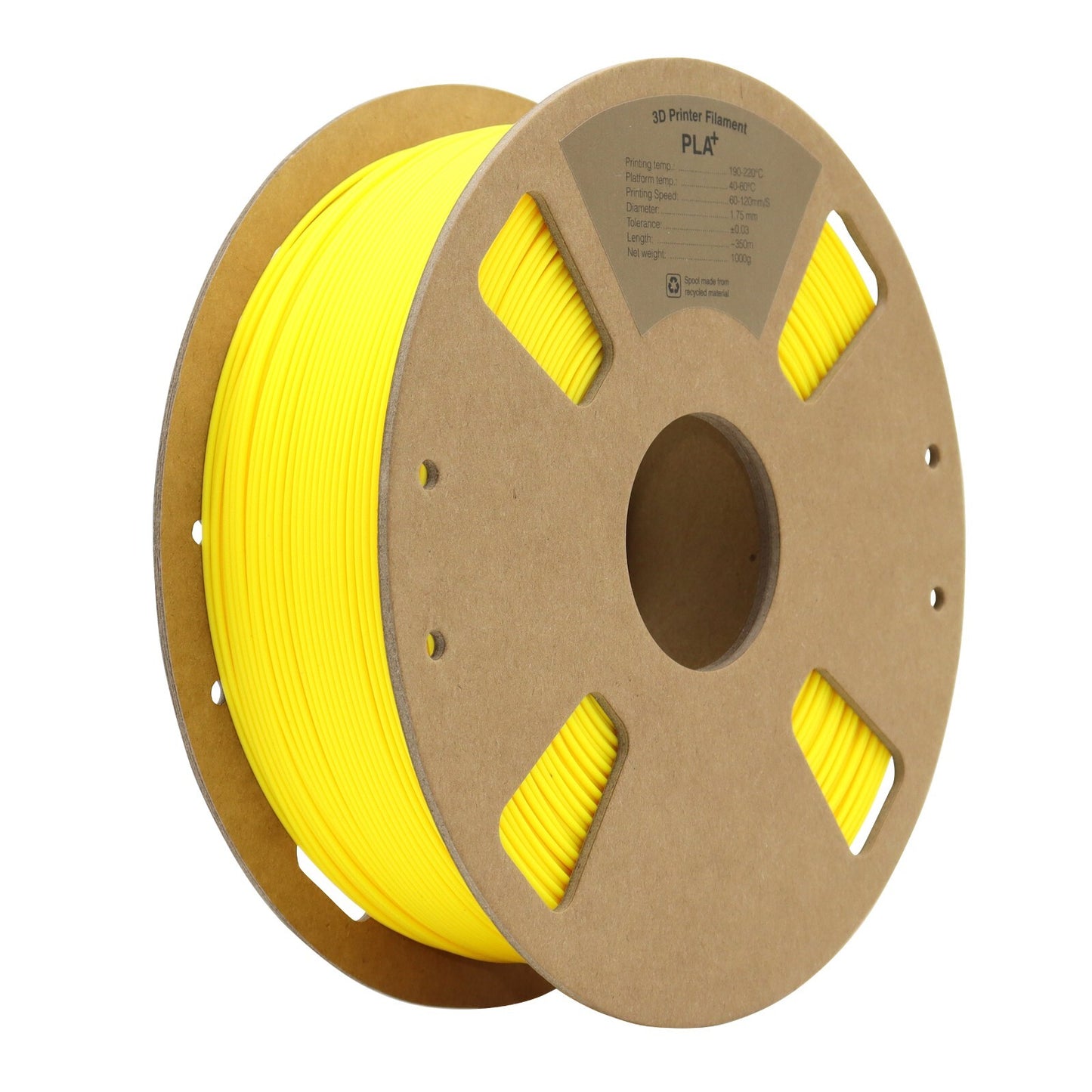 PLA + plus 3D Filament Gelb 1kg verzugsfrei pla+ Hochwertig Drucker FDM TOP