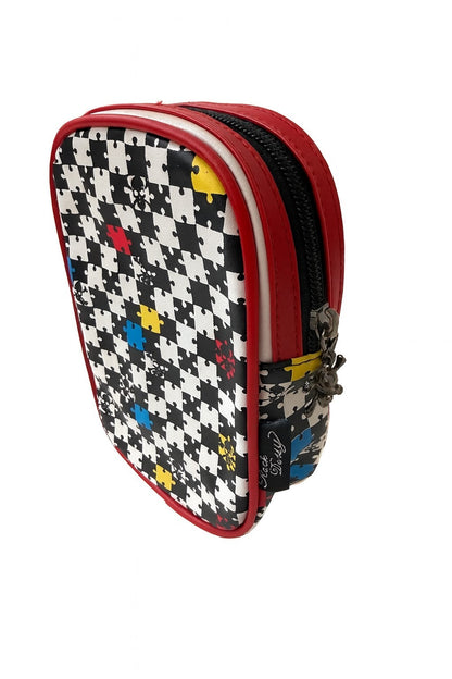Kosmetiktasche Puzzle Design 11x4x16 cm Kulturbeutel Organizer Make-Up Etui