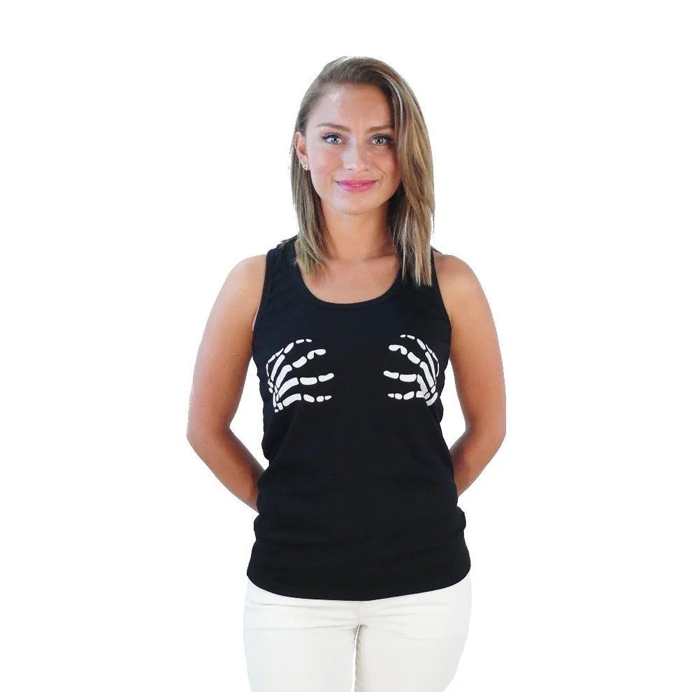 Tanktop Death Skull Girly Skelett Größe S Racerback Oberteil Top Gothic Punk