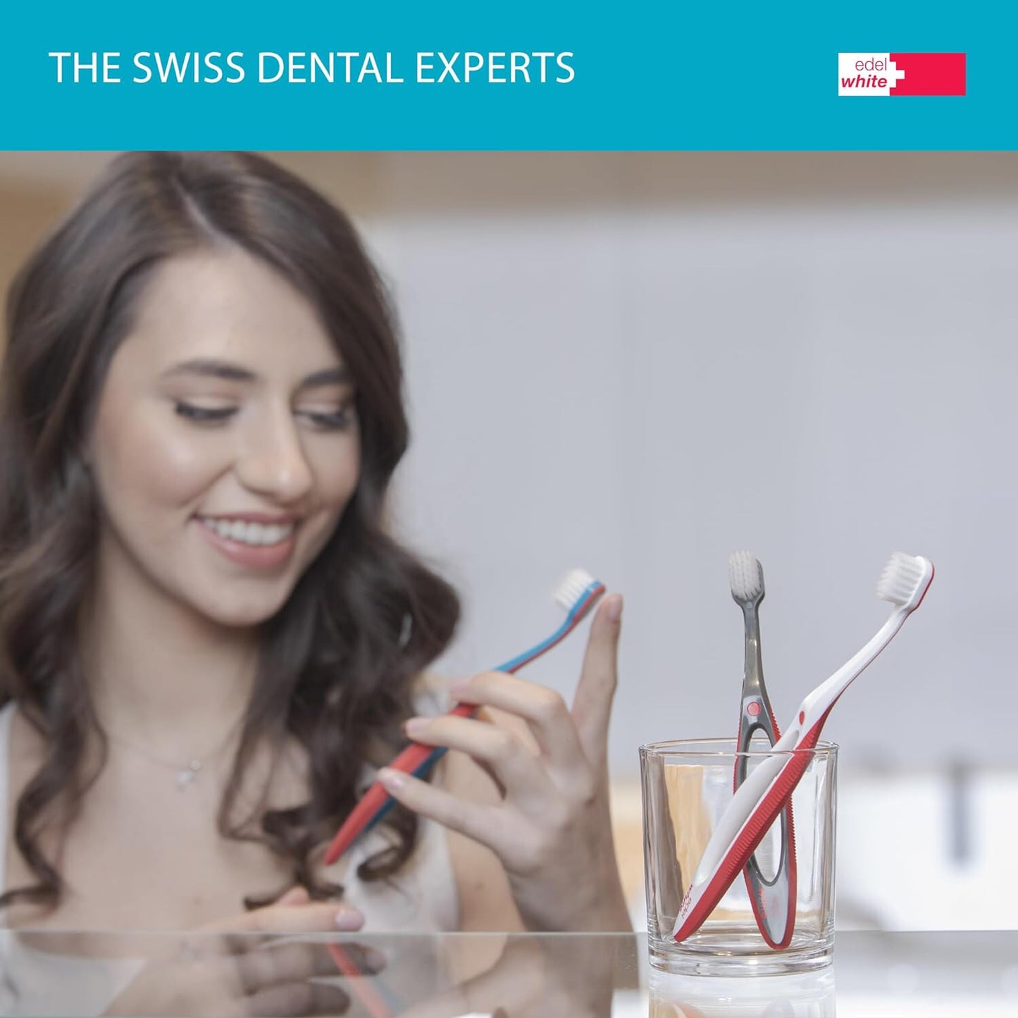 1x edel white Zahnbürste Pro Gums Ultrasoft+ Anti Stress Breiter Bürstenkopf