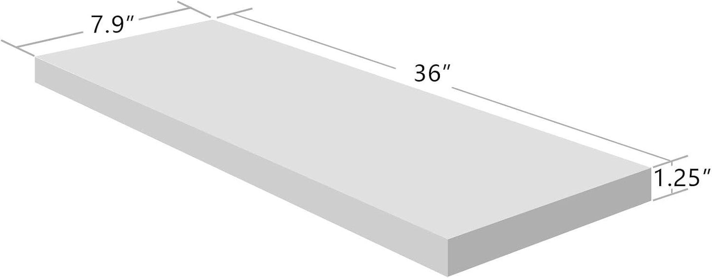 Wandregal 90x20x3 cm Weiß Hochglanz Regal Wandboard Schweberegal modern Design