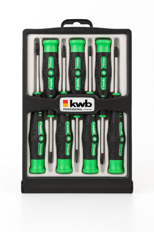 kwb Schraubendreher Set 7 tlg. grün Innensechsrund Werkzeug Feinmechaniker Torx