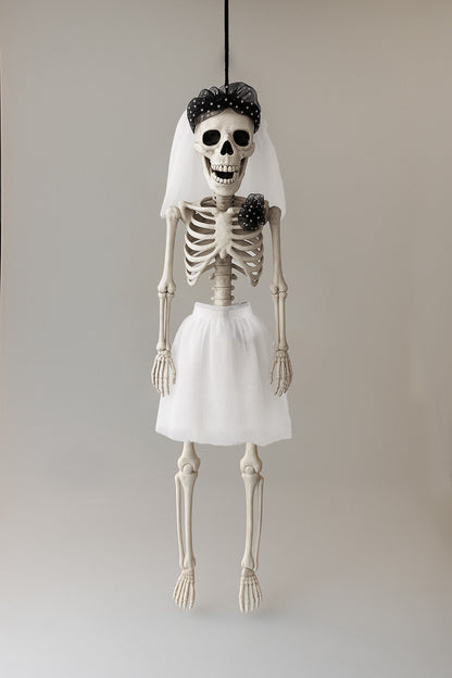 4× Hängende Skelett Figuren Braut Bräutigam Halloween Gothic Vintage Deko Party