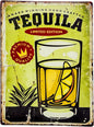 Blechschild Tequila Vintage Deko Schild Limited Edition Deko Bar 40 x 30 cm