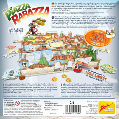 Piazza Rabazza Geschicklichkeitsspiel Pizzaspiel Gesellschaftsspiel Zoch