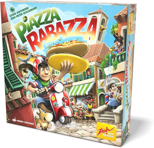 Piazza Rabazza Geschicklichkeitsspiel Pizzaspiel Gesellschaftsspiel Zoch