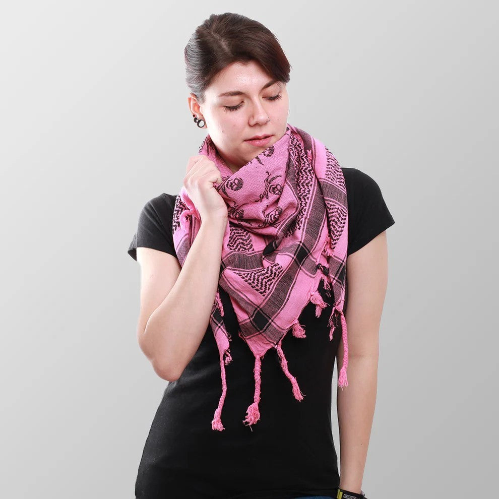Palästinensertuch Shemagh Kufiya Tuch Rosa Piraten Muster Schal Pali Tuch Mode