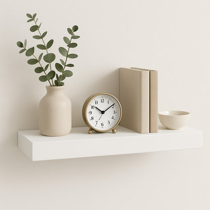 Wandregal 46x20x3 cm Weiß Hochglanz Regal Wandboard Schweberegal modern Design