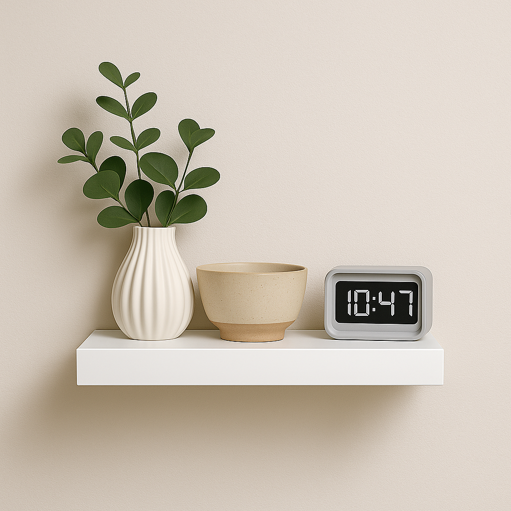 2x Eckregal Wandregal 23 cm Weiß Hochglanz Regal Wandboard Schweberegal Set Deko