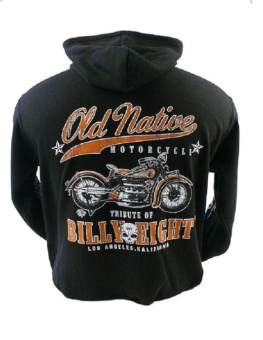 Biker Kapuze BILLY EIGHT - Old Native - Merch Hoodie Rockabilly Skull Pullover