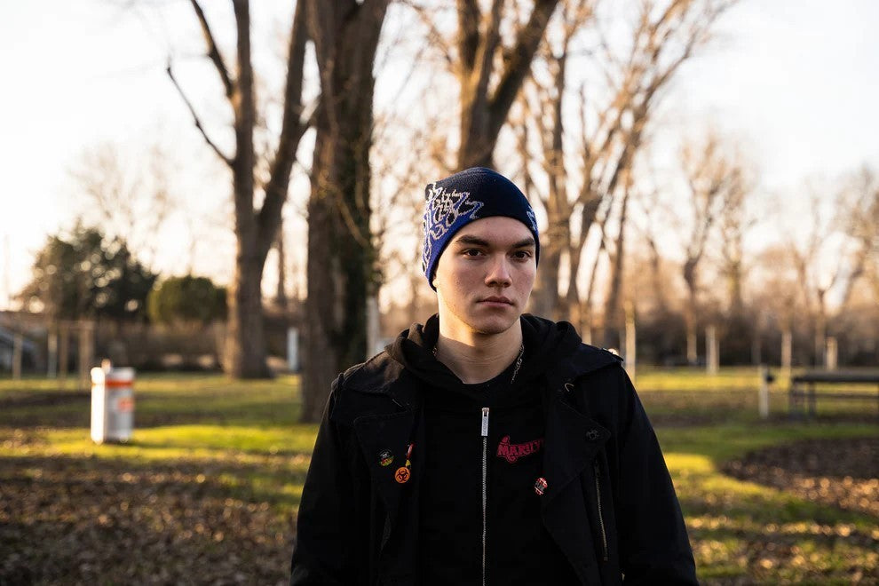 Strickmütze Blaue Flammen Mütze Strick Wintermütze Strickbeanie Winter Unisex
