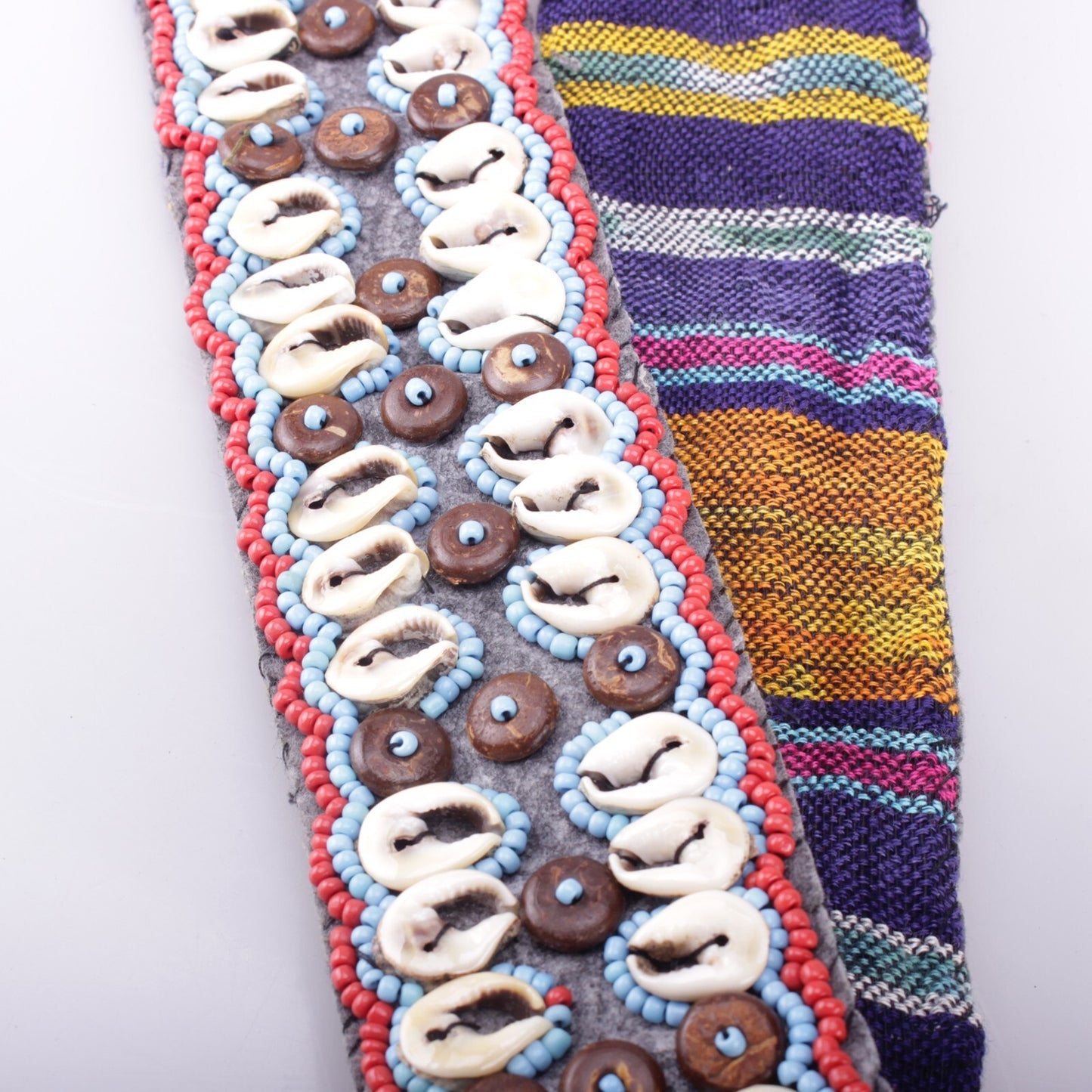 Muschelgürtel Rot/Blau Hüftgürtel Taillengürtel Ibiza Boho Muschel Damengürtel
