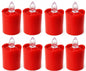 8 er Set LED Grabkerze Rot Grablampe Grablicht Grablaterne Gedenklichter Außen