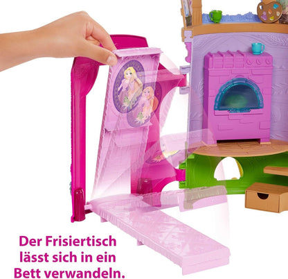 Mattel HMV99 Disney Princess Rapunzels Turm mit Puppe und Zubehör Prinzessin