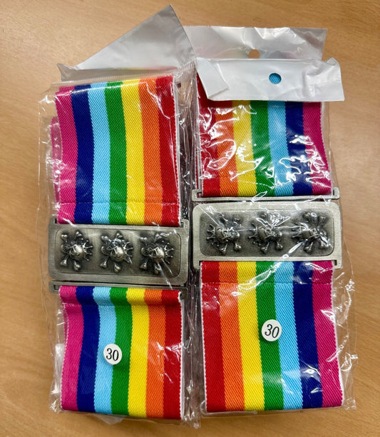 Karton mit min. 10 Taillengürtel Regenbogen Restposten Posten Aktion A Ware Top