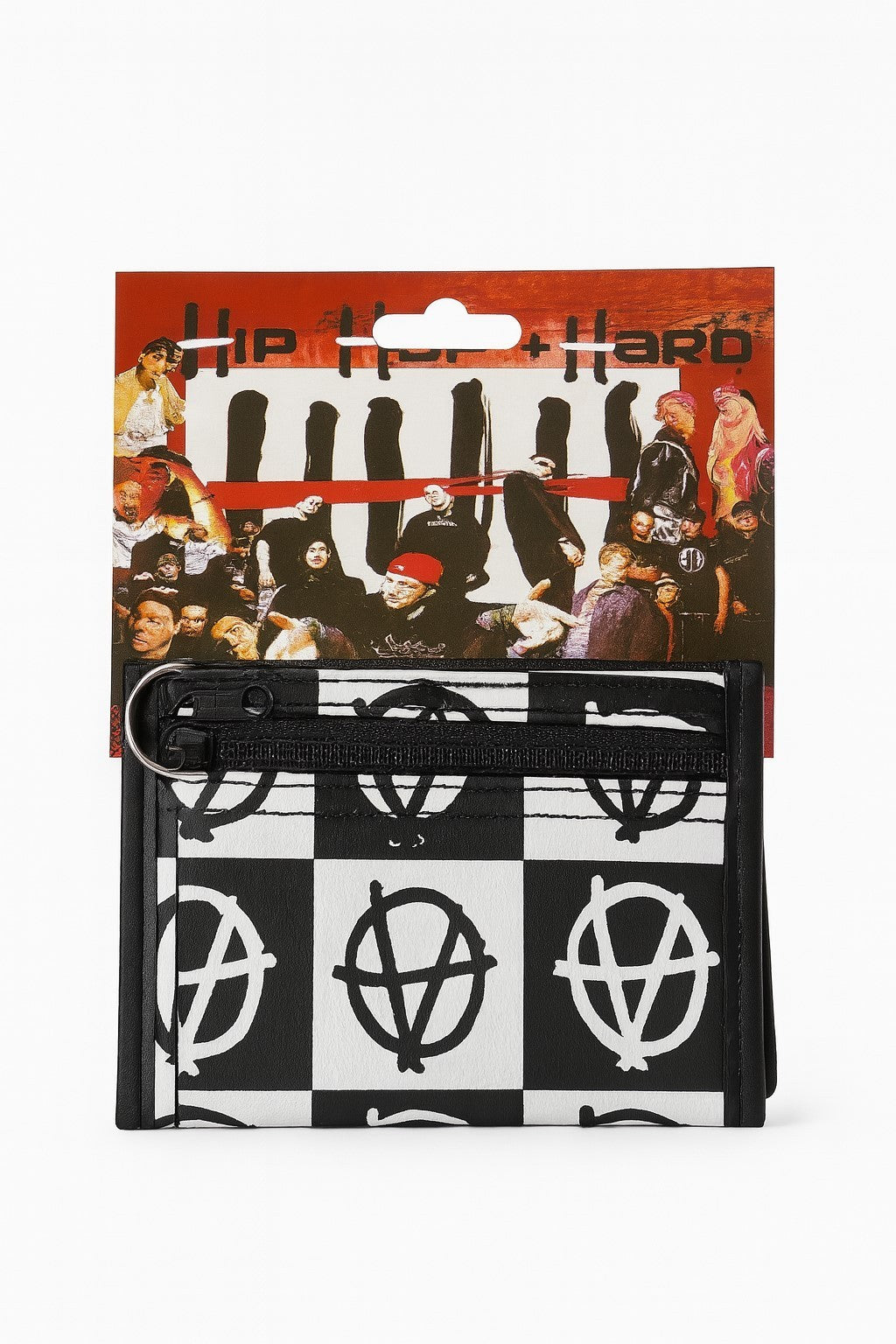 Geldbeutel Schwarz/Weiß Print Geldbörse Portemonnaie Accessoires Punkrock Skater