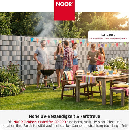 Zaunblende PP Pro Hellgrau für Doppelstabgitterzäune 35m Sichtschutz Garten Zaun