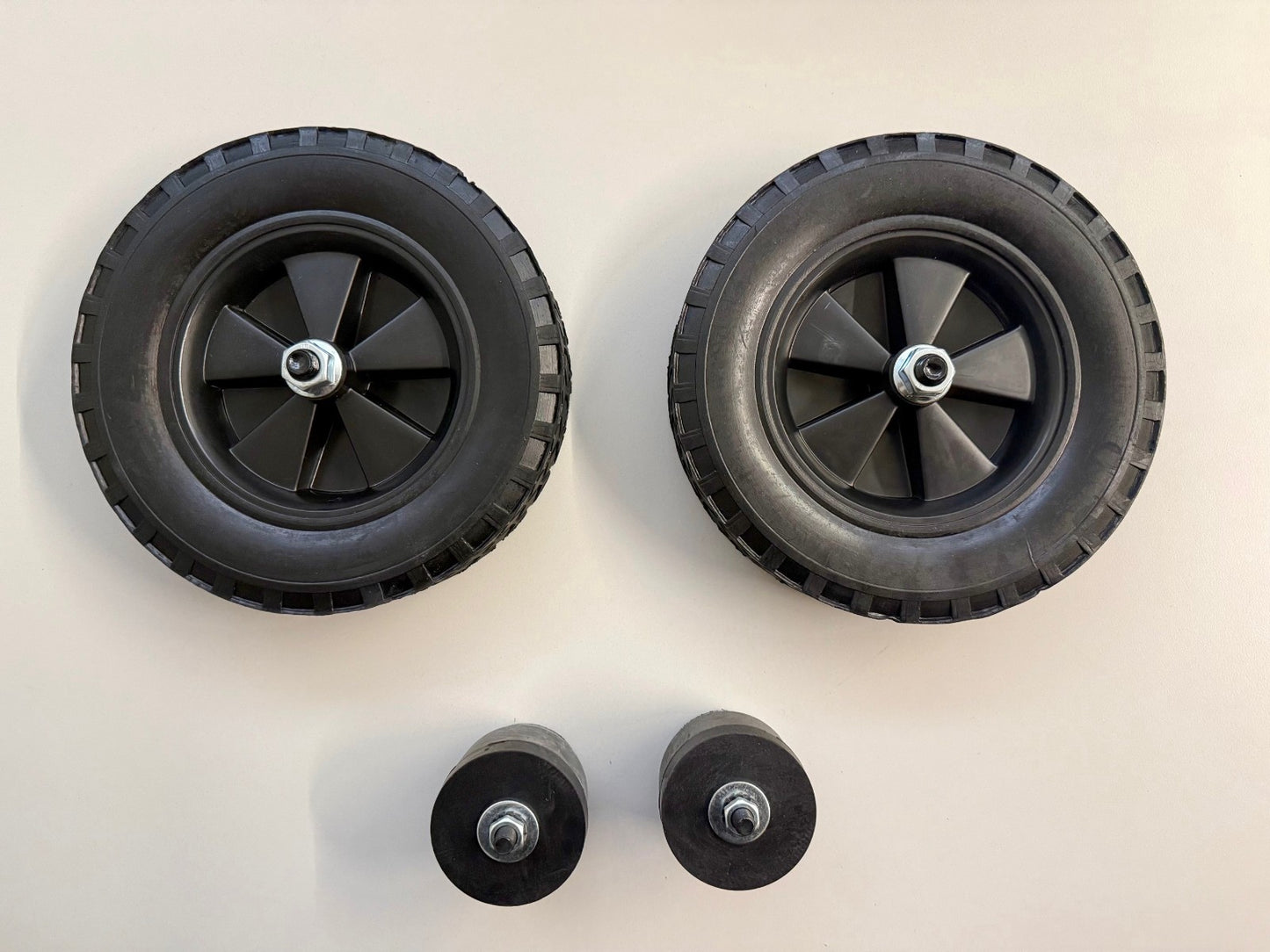 ROWI Radsatz für Kompressoren Ø 200 mm Hartgummi Transporträder Reifen