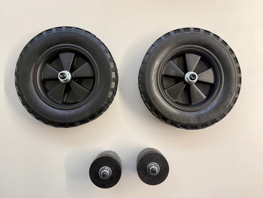 ROWI Radsatz für Kompressoren Ø 200 mm Hartgummi Transporträder Reifen