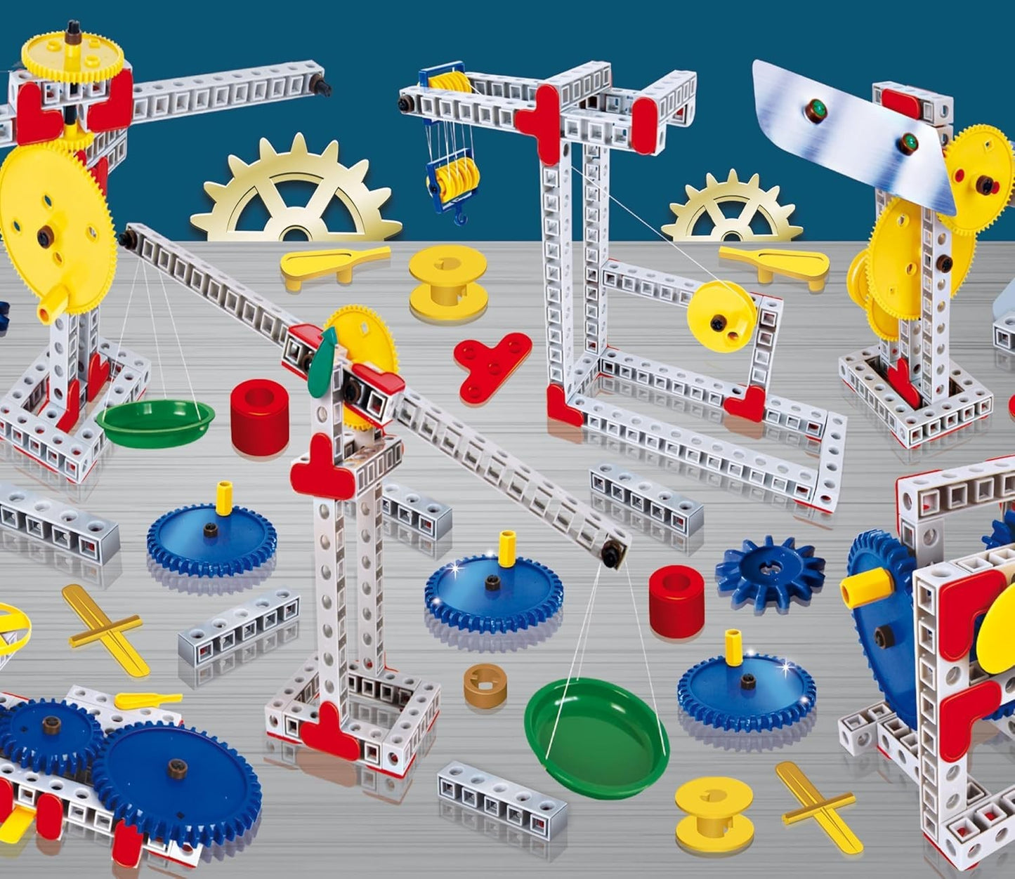 Lisciani 100866 I´m a Genius Science Mechanisches Labor Experimente Baumaschinen