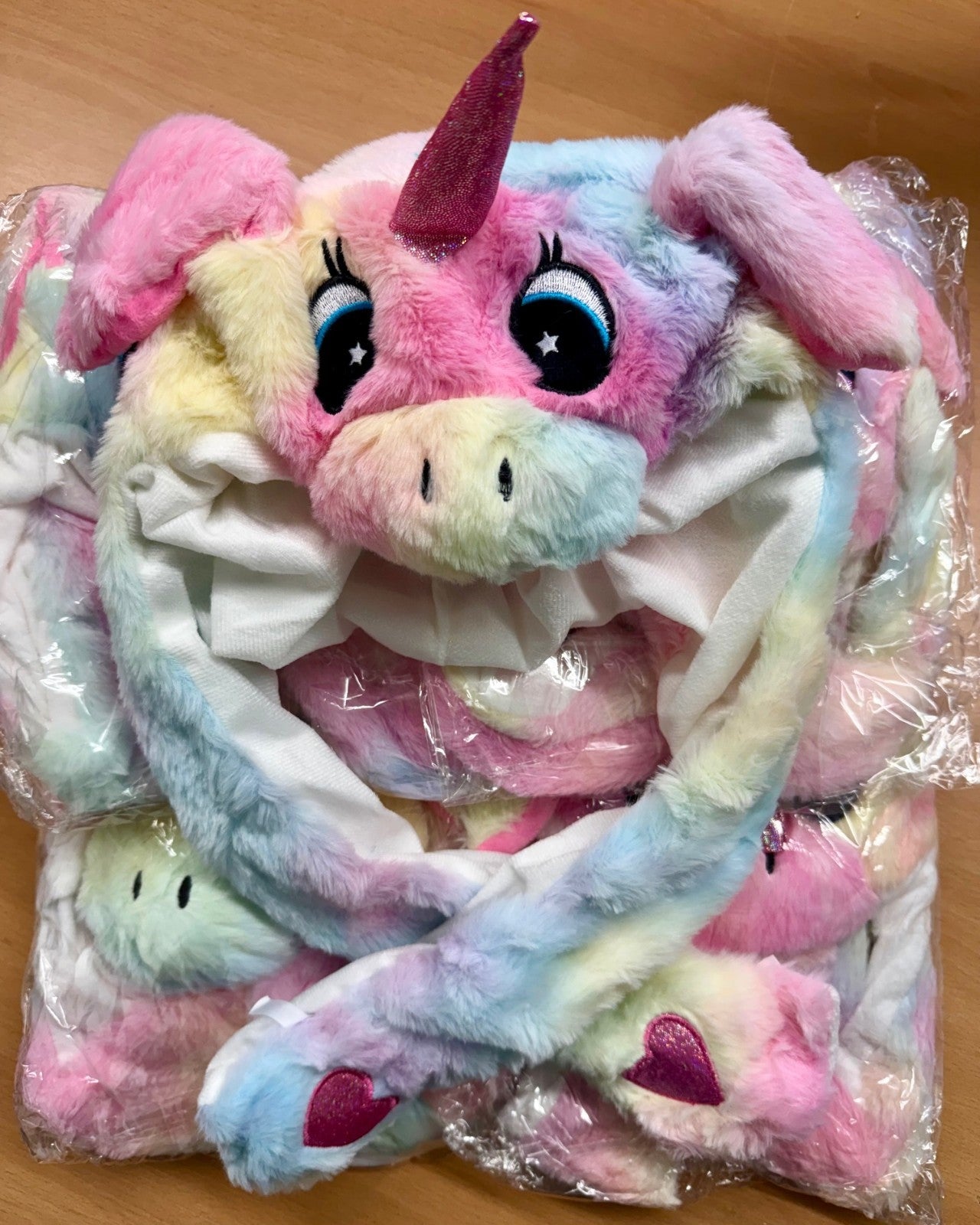 Karton mit min. 10 LED Licht Mützen Einhorn Pastell Restposten Posten AWare Aktion Top