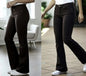 Bootcut Damen Jeans Schlaghose Flared Hüft Hose Black Denim Pants Größe 34-52