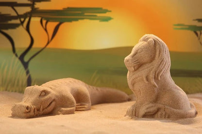 3D Sandformen Löwe & Krokodil Sandfiguren Modellieren Sand Sandkasten Strand