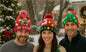 3er Set LED Licht Mütze Oh Deer & Rentier & Tanne Weihnachtsmütze Mützen Weihnachten