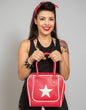 Handtasche Rot Stern Tasche Mode Accessoire Damen Rockabilly Punk Retro Freizeit