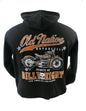 Biker Kapuze BILLY EIGHT - Old Native - Merch Hoodie Rockabilly Skull Pullover
