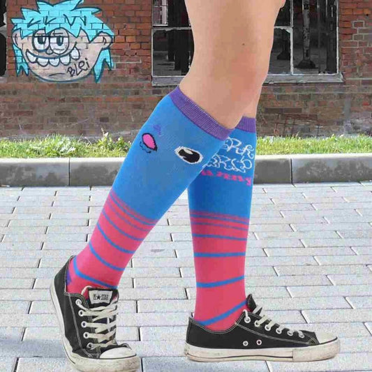 Socken Blaue Monster one size Strümpfe Kniestrümpfe Baumwolle Kinder Unisex