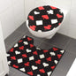 Badgarnitur 2-teilig Kartenspiel Design WC Vorleger Badezimmer Set Teppich Bad