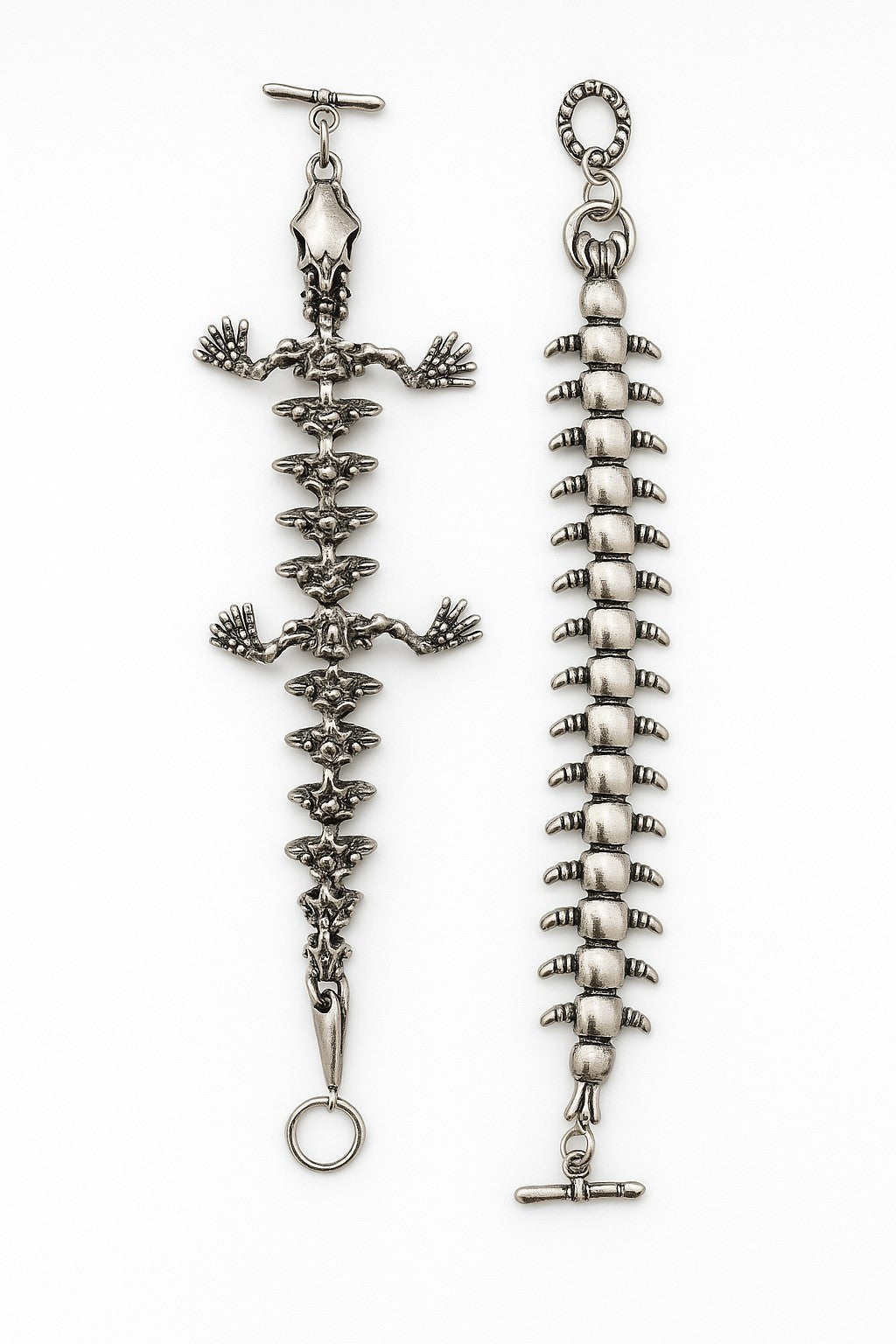 2er Set Armbänder Gecko & Tausendfüßler Gliederarmband Armband Modeschmuck