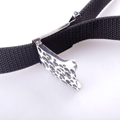 Gürtel Belt Schwarz/Weiß Totenkopf Skulls Punk Rocker Rockabilly Unisex Hüftgürtel