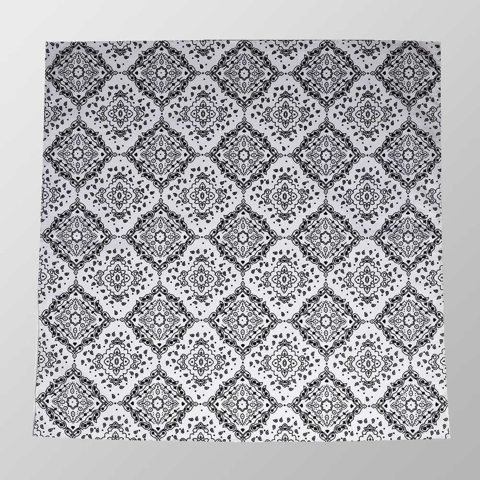 Bandana Kopftuch Weiß Paisley Halstuch Accessoire Mode Freizeit Tuch Biker Baumwolle