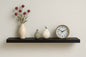 Wandregal 90x20x3 cm Schwarz Hochglanz Regal Wandboard Schweberegal modern