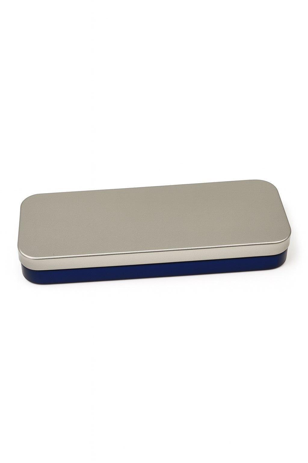 5er Set Stiftebox Silber Blau Federmäppchen Stiftedose Blechdose Stifte Schule