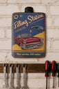 Blechschild Filling Station Tanken Auto Deko Schild Werkstatt 35 x 25 cm Retro