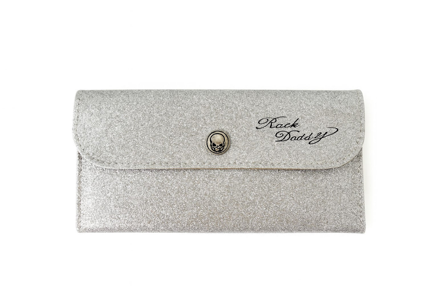 Geldbeutel Silber Lack Innen Leopard Geldbörse Portemonnaie Accessoires Vintage