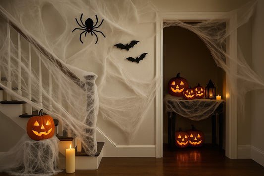 Spinnennetz Weiß 700g Netz Halloween Party Dekoration Spinnenweben Grusel Horror