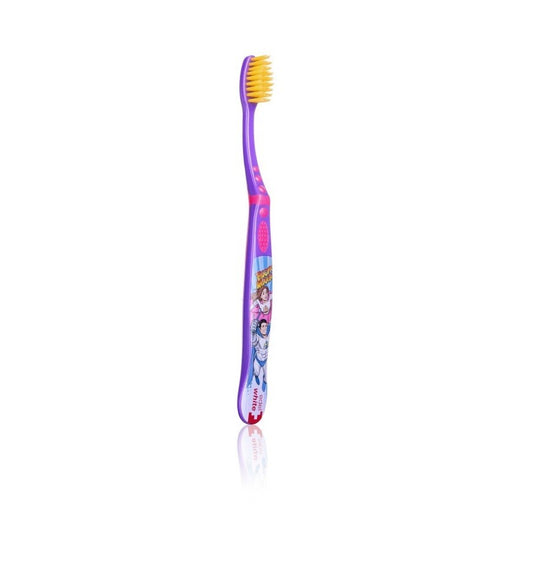 edel+white Kinderzahnbürste Lila Ultrasoft+ Zahnbürste Kinder Bionic Mania