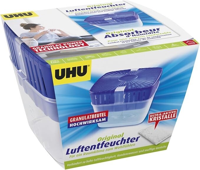 Uhu Original Luftentfeuchter 450g Raum Feuchtigkeit Granulat Raumentfeuchter