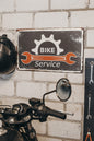 Blechschild Bike Service Deko Schild Werkstatt 30 x 20 cm Motorrad Biker Vintage