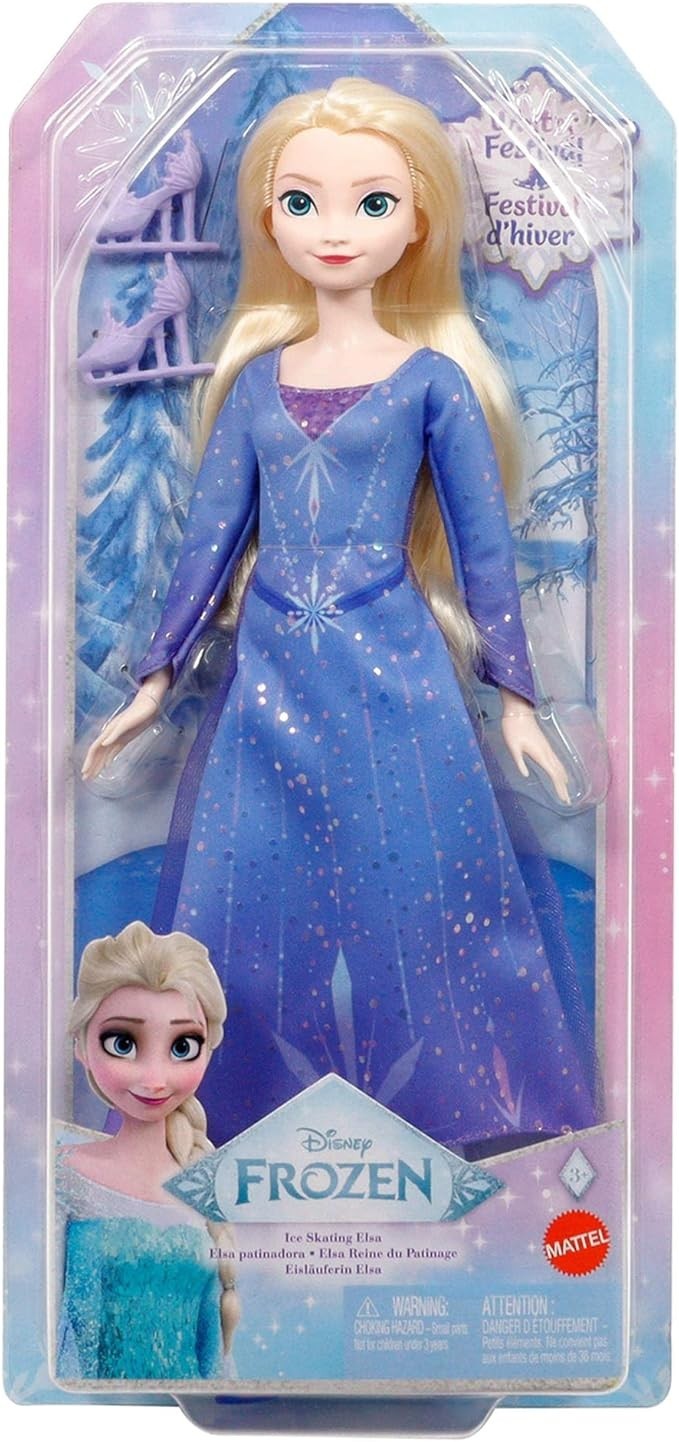 Mattel JBG53 Disney Frozen Die Eiskönigin Winterfest Elsa Puppe Eisläuferin