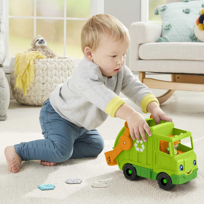Fisher Price Little People Recycling Müllwagen mit Figur und Sound Müllabfuhr
