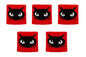 5er Set Fingerschweißband Rot Katze Schweißband für Finger Fingersleeve Band