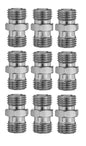 9er Set Rowi Doppelnippel 1/4" AG x 1/4" AG Kompressorzubehör Druckluftzubehör