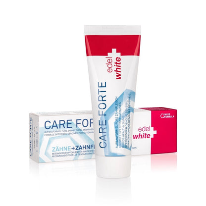 2er Set edel+white Care Forte Zahnpasta je 75ml Zähne Zahnfleisch Kariesschutz